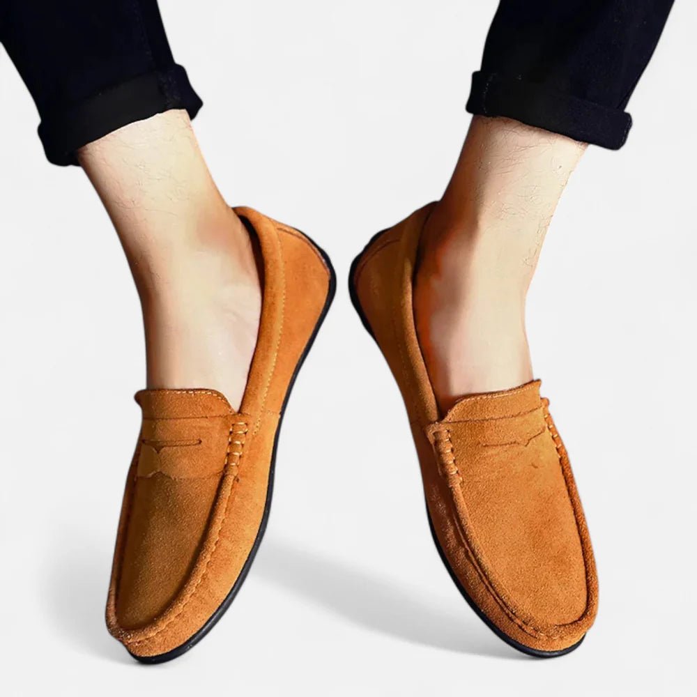 Men's Suede Penny Loafers