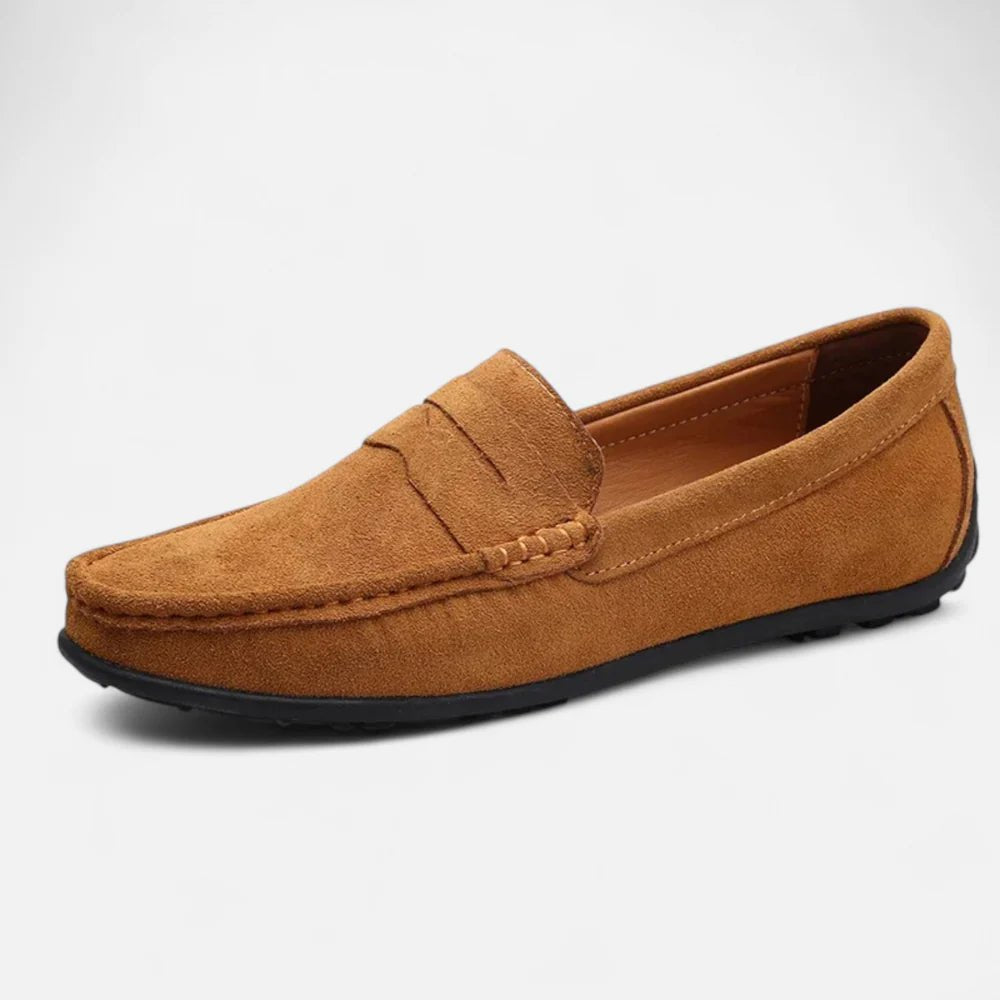 Men's Suede Penny Loafers - Brown