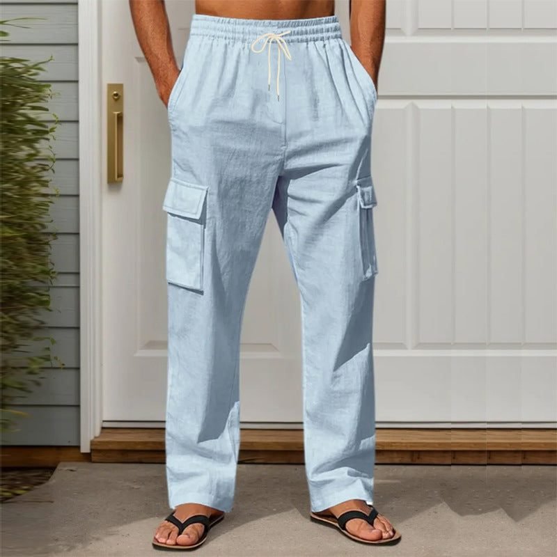 Men's Linen Blend Cargo Pants