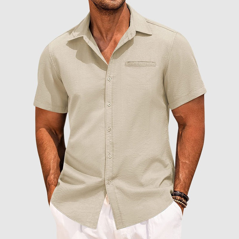 Short Sleeve Shirt - Beige