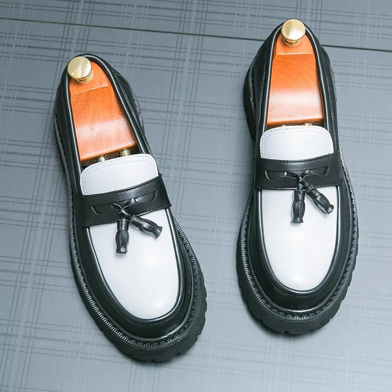 Men's Leather Platform Loafers