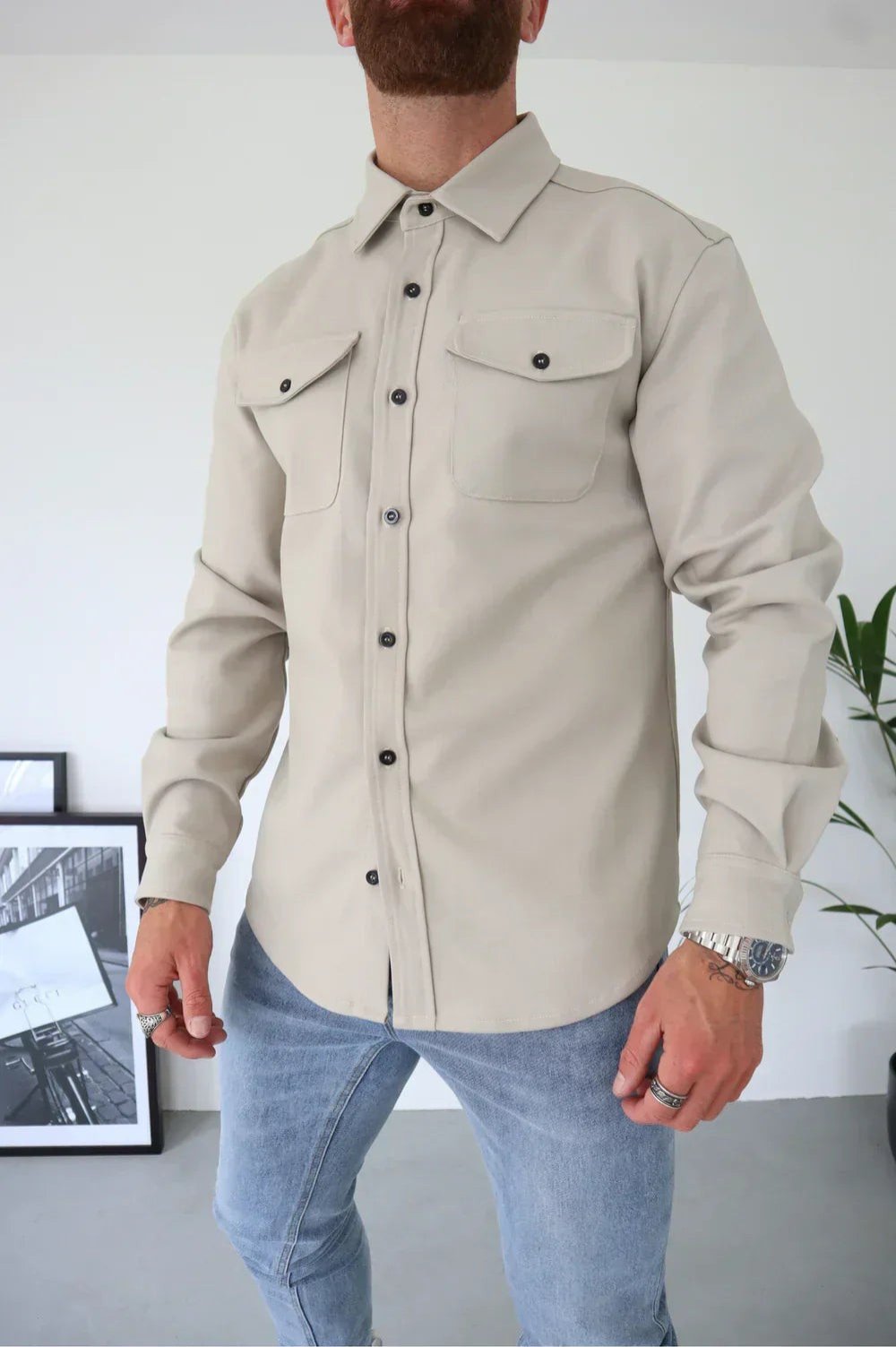 Men's Oversized Cotton Overshirt
