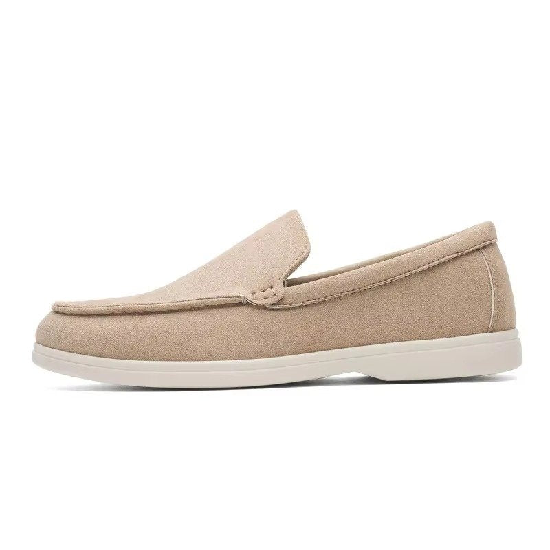Men's Suede Slip-On Loafers - Beige