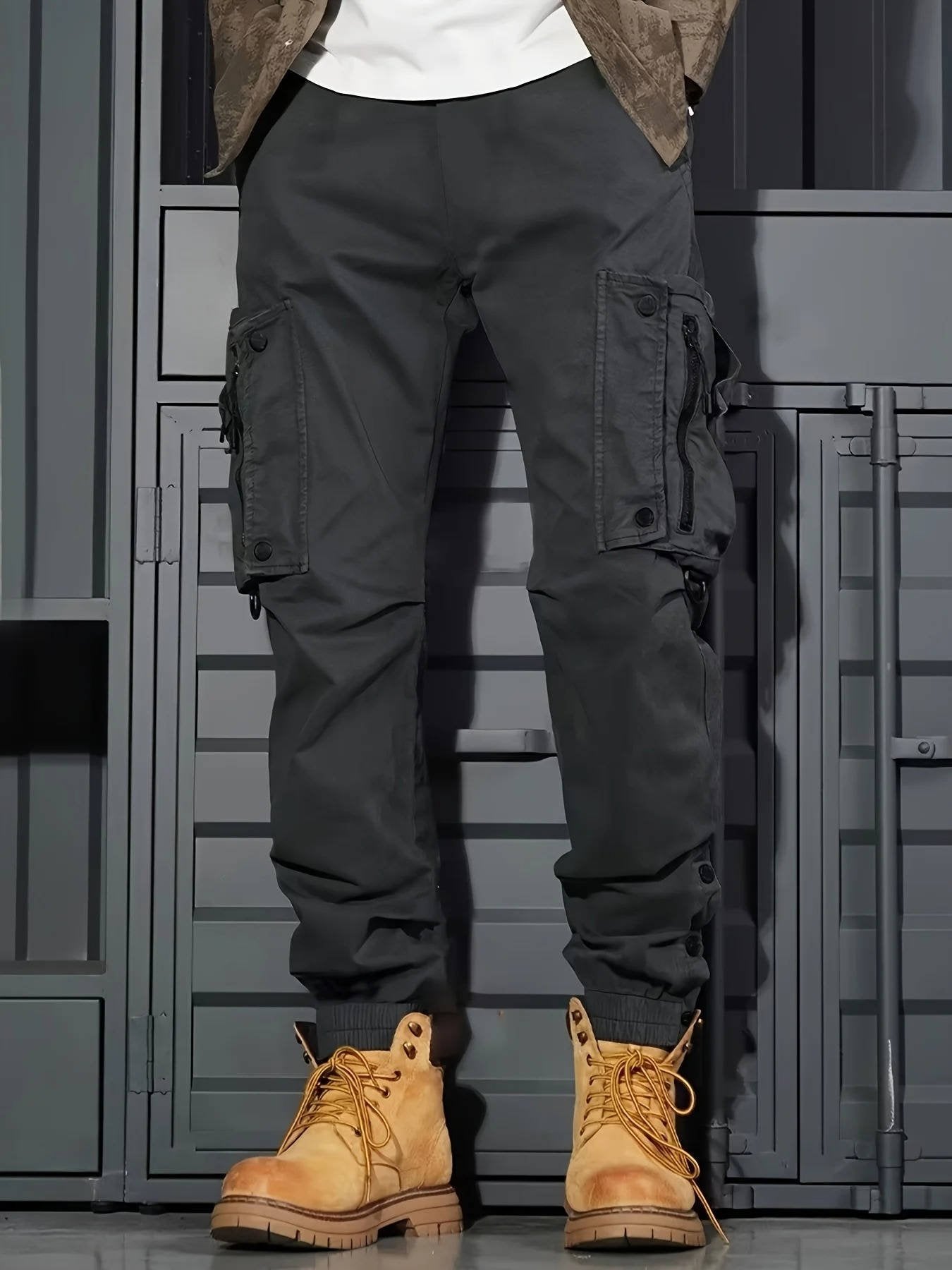Men's Cargo Jogger Pants - Gray
