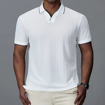 Striped Short Sleeve Polo Shirt