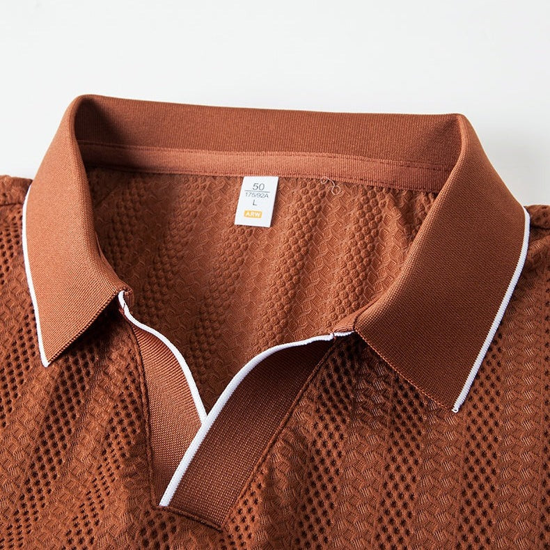 Striped Short Sleeve Polo Shirt
