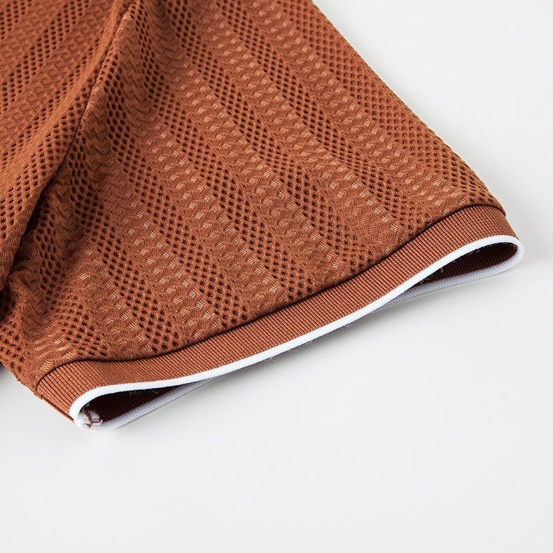 Striped Short Sleeve Polo Shirt