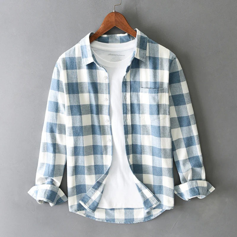 Buffalo Plaid Flannel Shirt - Blue
