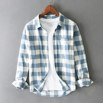 Buffalo Plaid Flannel Shirt - Blue