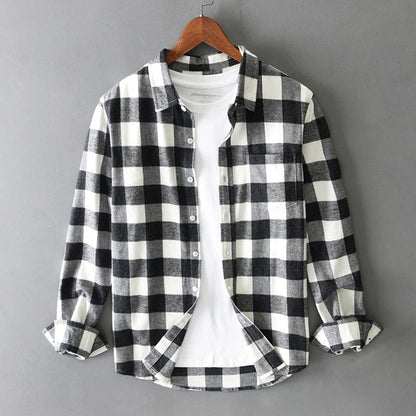 Buffalo Plaid Flannel Shirt - Black
