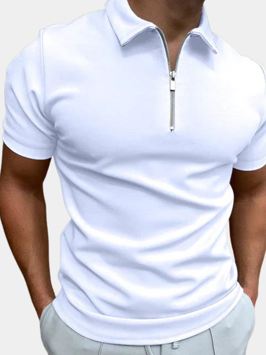 Men's Slim Zip Polo Shirt