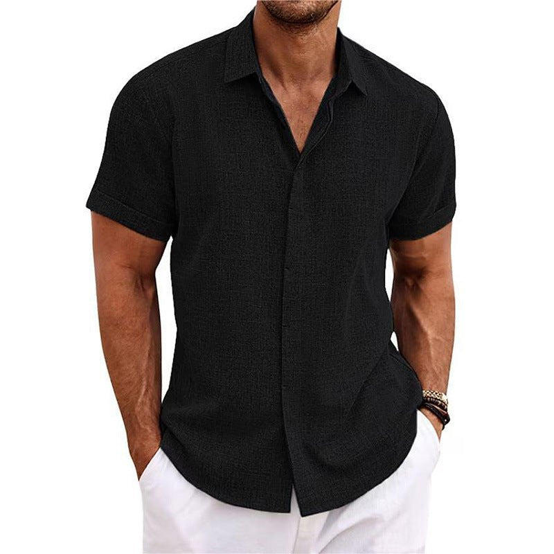 Men's Vacation Short Sleeve Shirt - Black