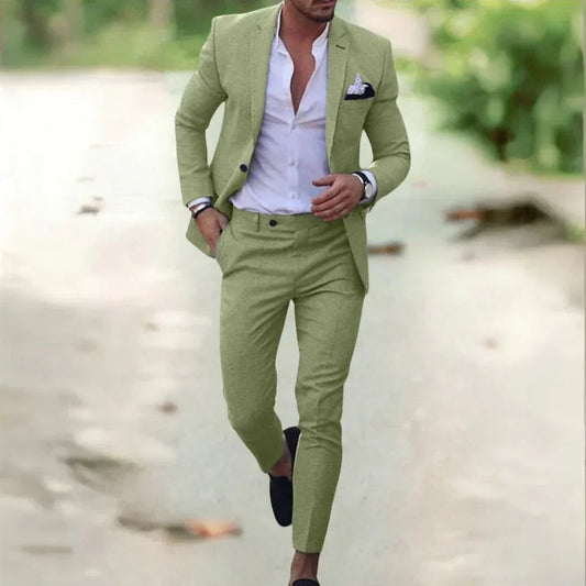 Wedding Suit Two Piece Set - Green