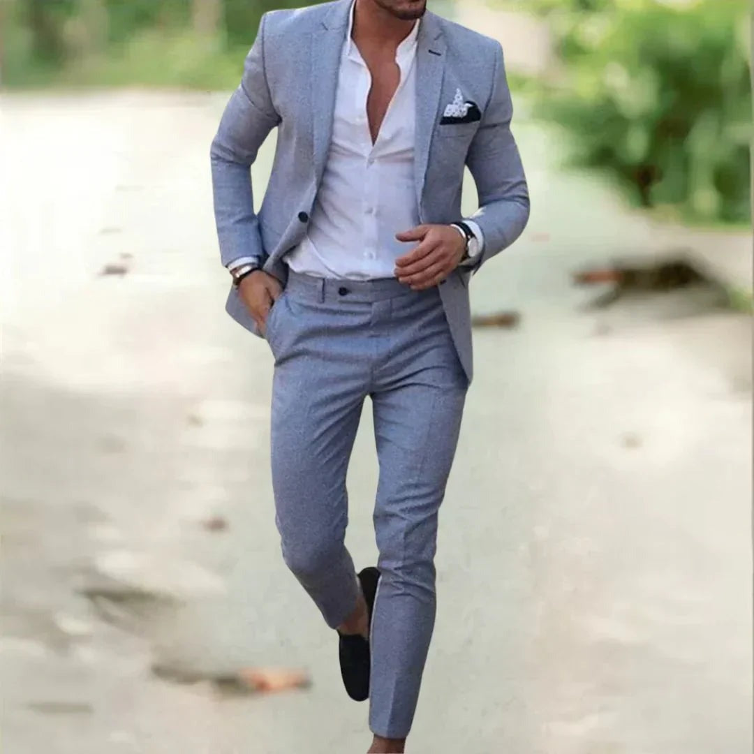 Wedding Suit Two Piece Set - Gray