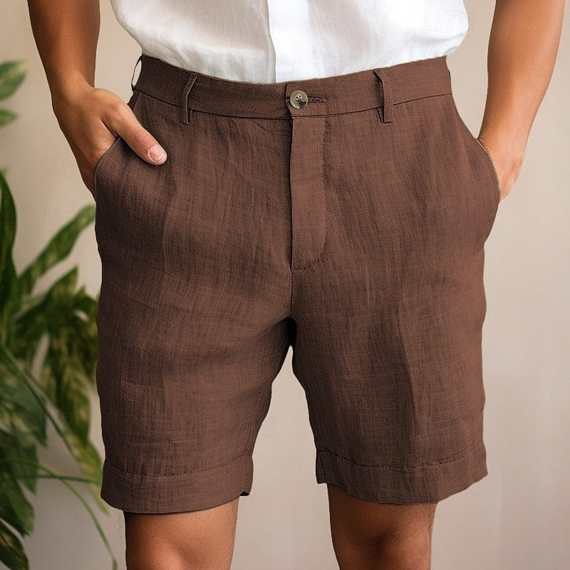 Casual Summer Chino Shorts - Brown