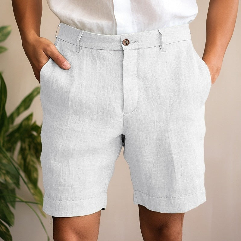 Casual Summer Chino Shorts - White