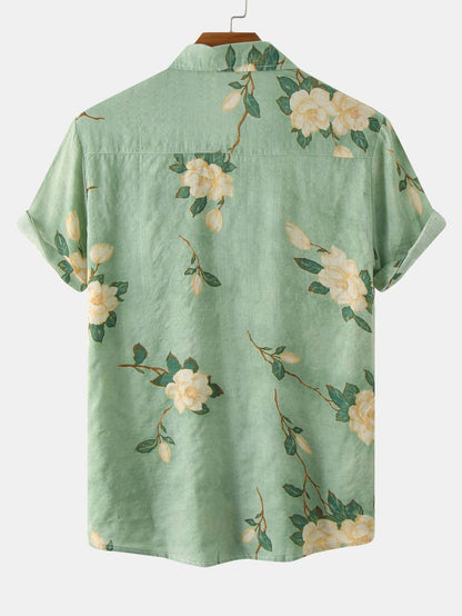 Floral Short Sleeve Hawaiian Shirt