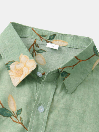 Floral Short Sleeve Hawaiian Shirt