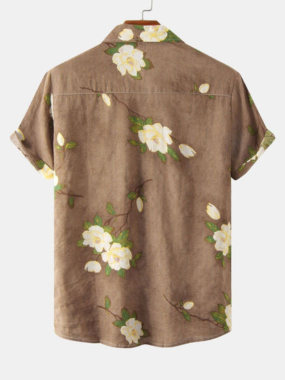 Floral Short Sleeve Hawaiian Shirt