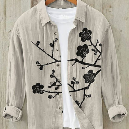 Japanese Wave Print Shirt - Cherry Blossom 2