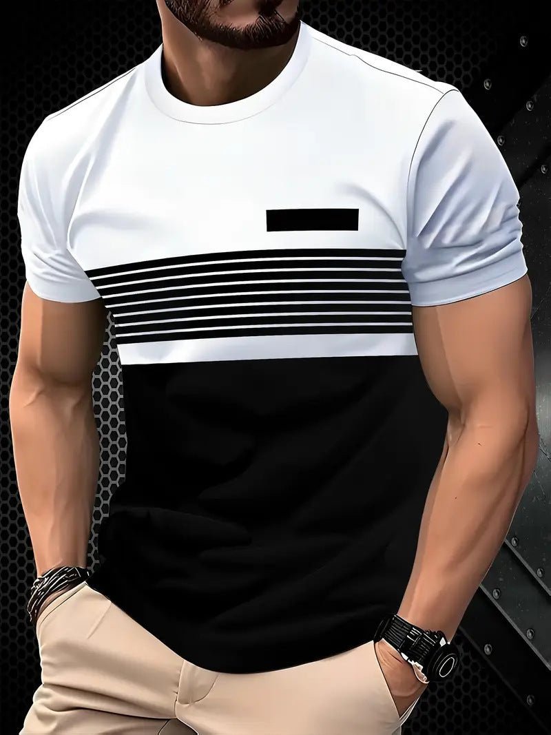 Men's Slim Striped T-Shirt - White