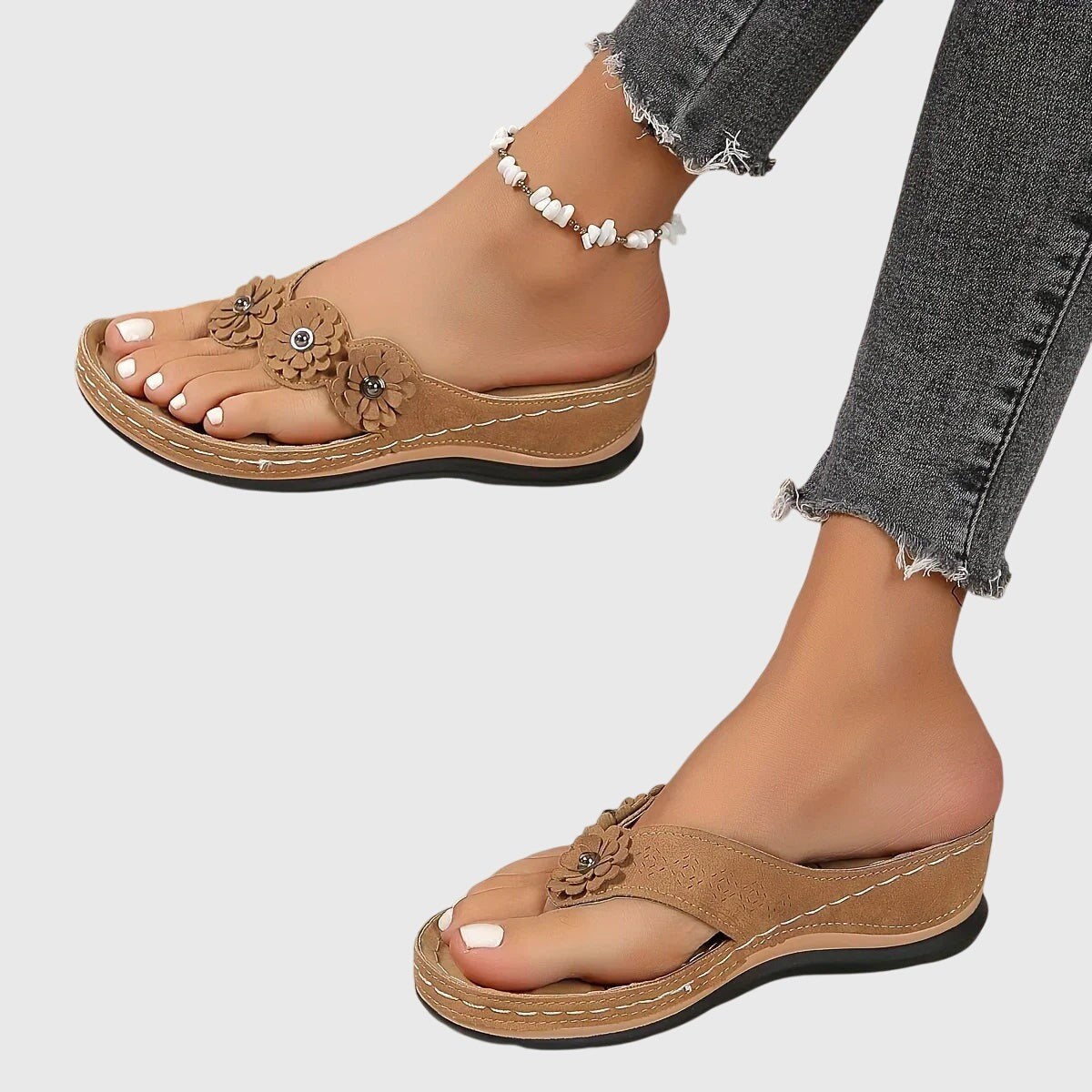 Floral Orthopedic Flip Flops