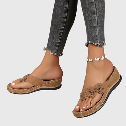 Floral Orthopedic Flip Flops