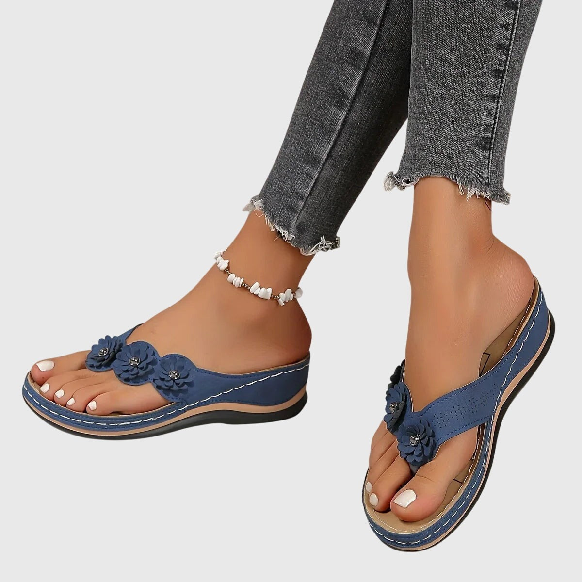 Floral Orthopedic Flip Flops