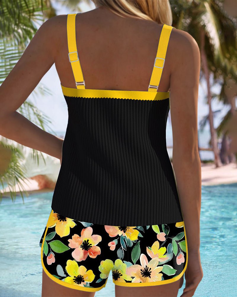 Women's Floral Tankini Set
