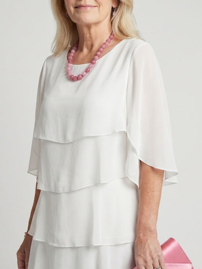 Formal Layered Midi Dress