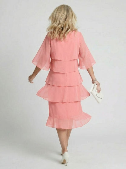 Formal Layered Midi Dress