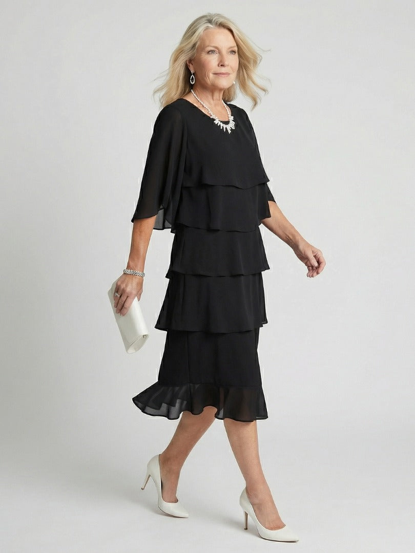 Formal Layered Midi Dress