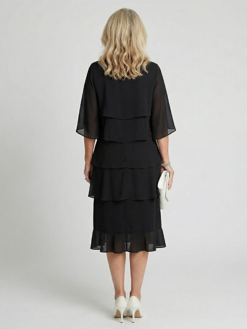 Formal Layered Midi Dress