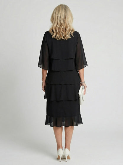 Formal Layered Midi Dress