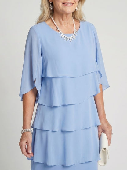 Formal Layered Midi Dress