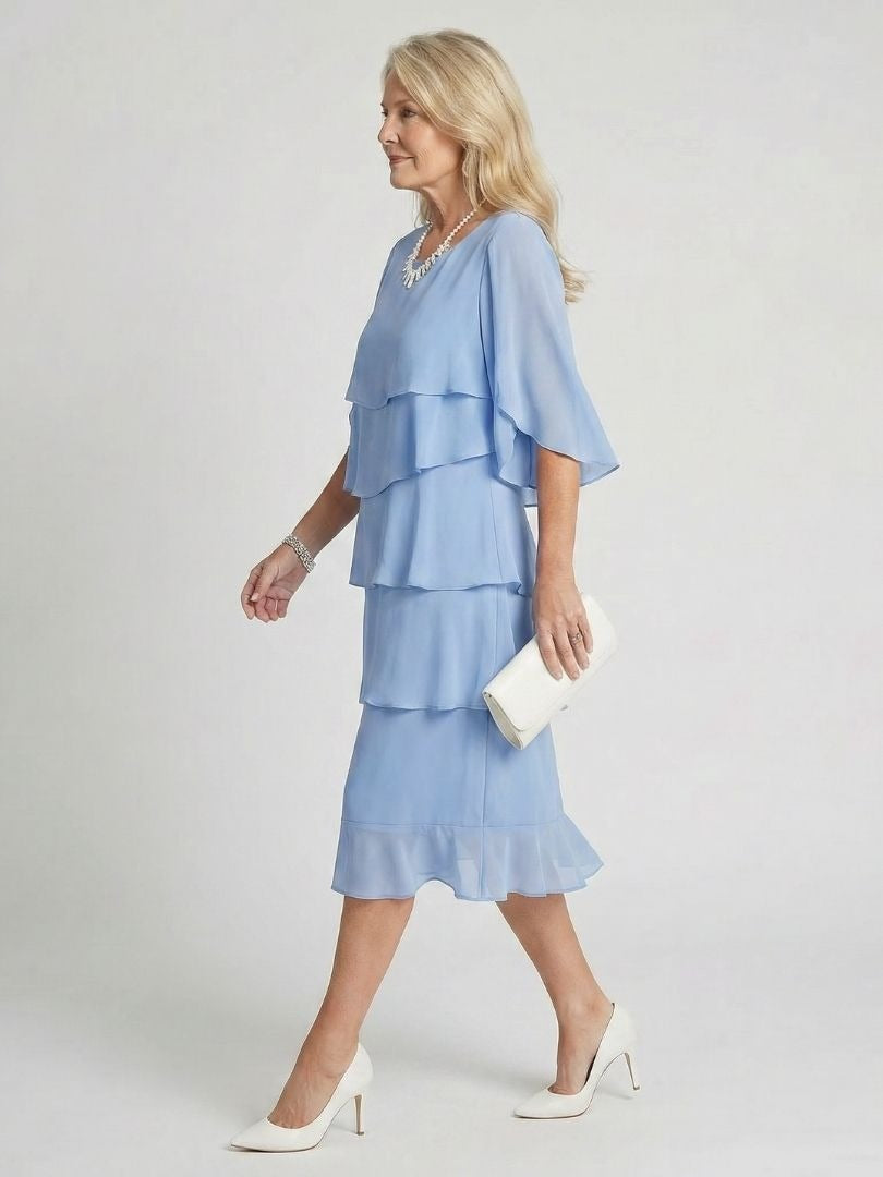 Formal Layered Midi Dress