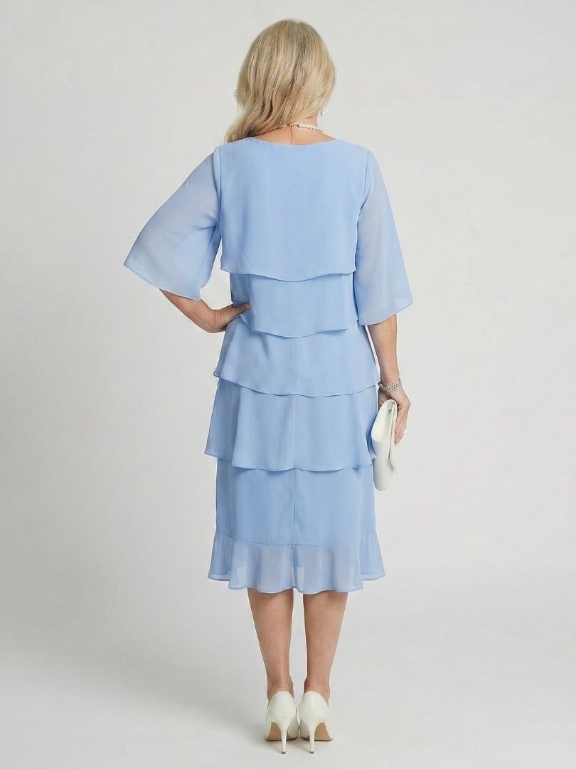 Formal Layered Midi Dress