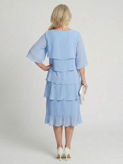 Formal Layered Midi Dress
