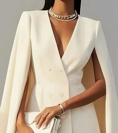Cape Sleeve Blazer Dress