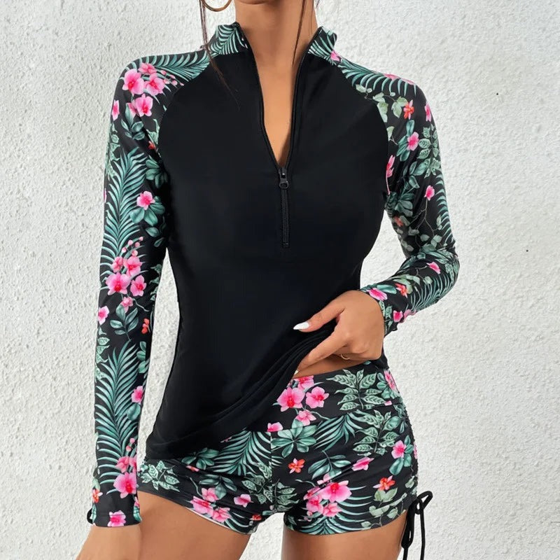 Rash Guard Swimsuit Set