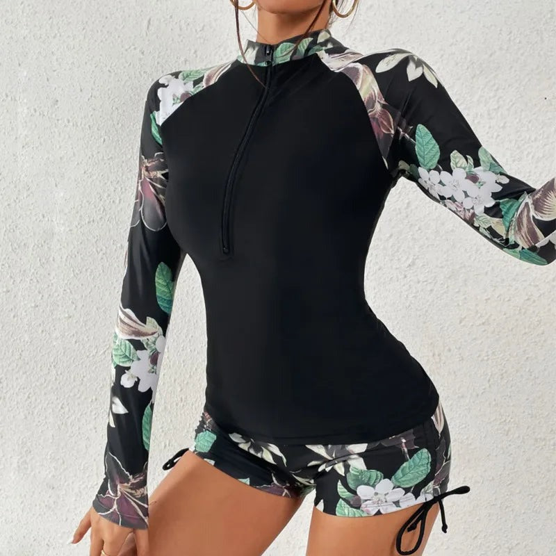 Rash Guard Swimsuit Set
