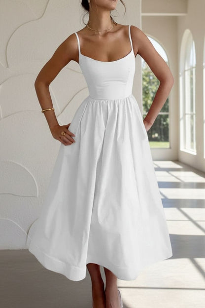 Square Neck Midi Dress