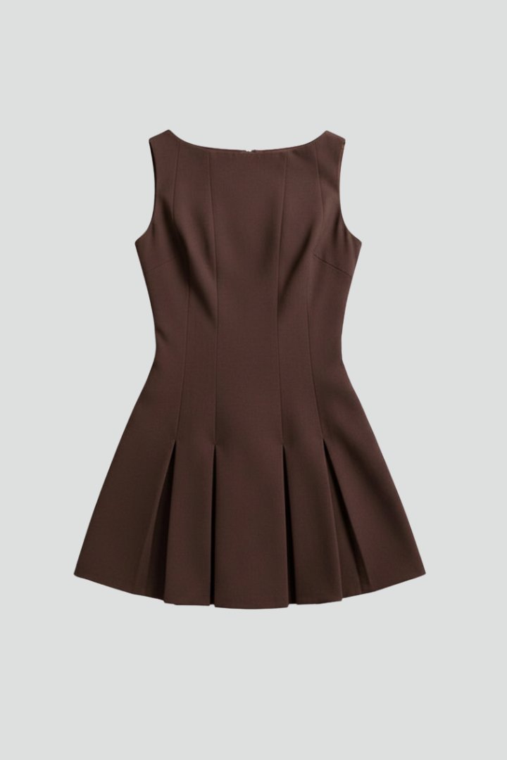 Women's Pleated Mini Knit Dress