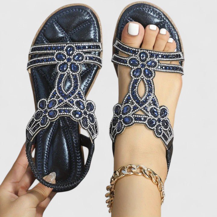 Women's Vacation Flat Sandals - Blue