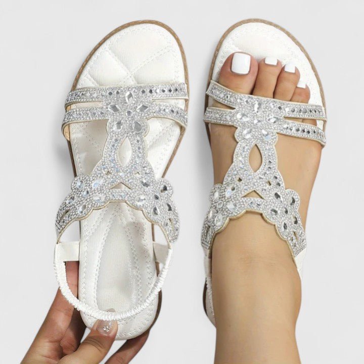 Women's Vacation Flat Sandals - White