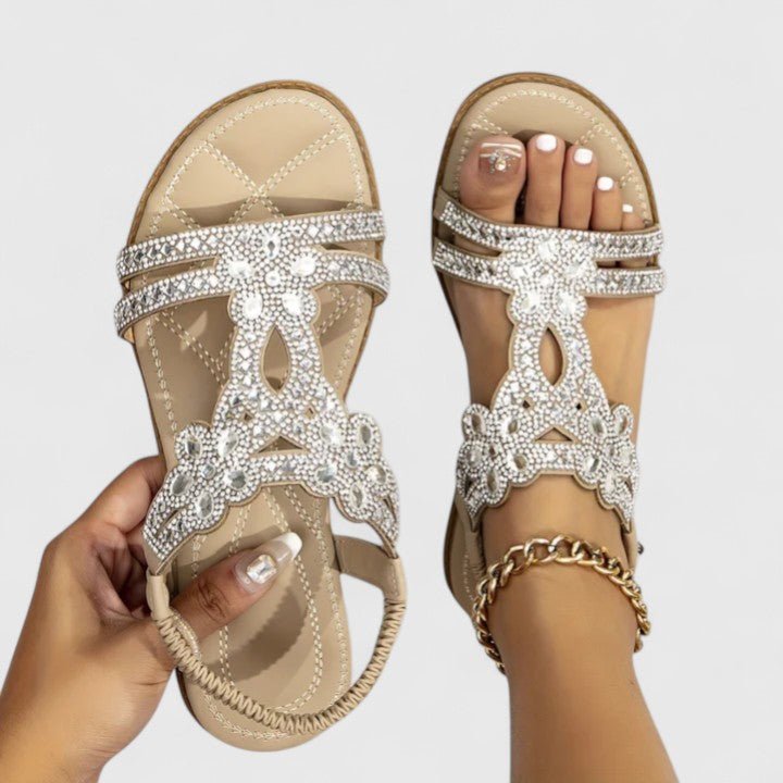 Women's Vacation Flat Sandals - Khaki