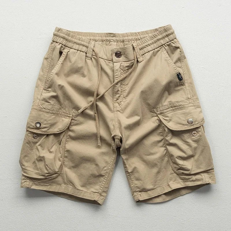 Men's Cotton Twill Cargo Shorts - Khaki