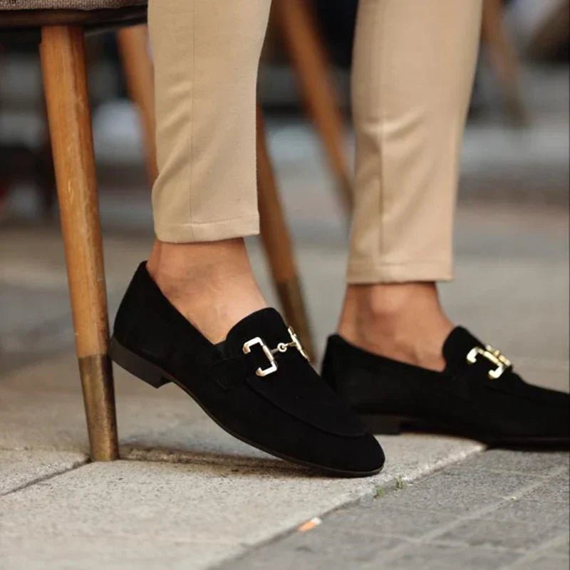 Men's Suede Horsebit Loafers