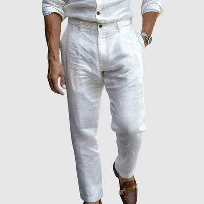Pleated Wide Leg Pants - White