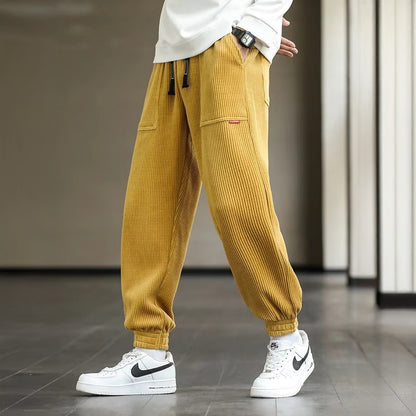 Tapered Cargo Jogger Pants - Yellow